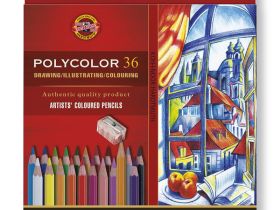Набор карандашей цветных Koh-I-Noor "Polycolor 3835" 36 цв., заточен.+ точилка+2 ч/гр. кар. 1500, ка