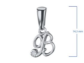 Подвеска из серебра с бриллиантом э0601пд04201230