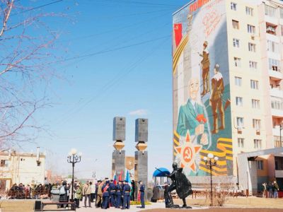 В Якутске появился мурал в честь участника Великой Отечественной войны Феодосия Донского