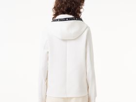 Женская хлопковая толстовка Lacoste с капюшоном
