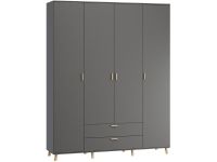 Распашной шкаф Пронто 4-190x240 Графитовый