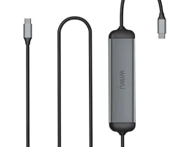 Адаптер Wiwu Alpha USB-C 5 в 1 на USB 3.0*2/HDMI/SD/Micro SD (521H) (Grey)