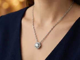 Классическая подвеска из белого золота э4712пд12220105_white