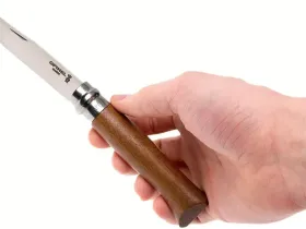 Складной нож Opinel №8, сталь 12С27, рукоять орех, картонная коробка