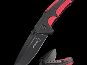Складной нож Boker Plus Savior 1, сталь Sandvik 12С27, рукоять термопластик FRP, чёрно-красный
