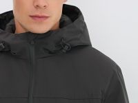 Утеплённая куртка с капюшоном, Серый