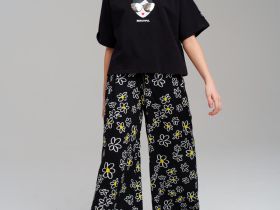 Брюки текстильные для девочек