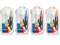 Набор для черчения Colorino циркуль - козья ножка, карандаш, ластик, точилка, линейка, транспортир