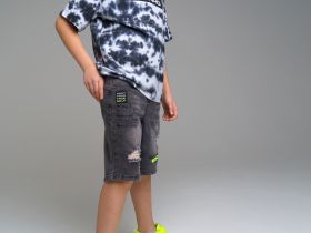 Шорты текстильные джинсовые для мальчиков