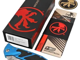 Складной нож Microtech Socom Elite Tanto, сталь M390, рукоять алюминий, синий