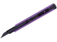 Нож канцелярский Berlingo "ColorZone" 9 мм, черное лезвие, auto-lock, металл. направл., фиолетовый