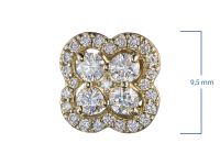 Пусеты из желтого золота с бриллиантами э0301пс08190590