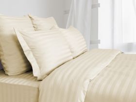 Постельное белье Экрю, страйп-сатин 40962-1