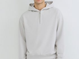 Толстовка на молнии с капюшоном, Белый