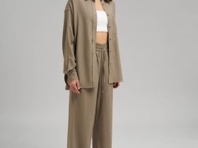 Свободные брюки со льном