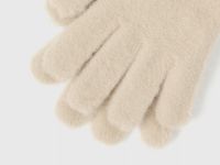 Вязаные перчатки для девочек, Бежевый