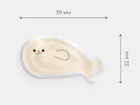 Стикер объемный с глиттером "Нерпа"