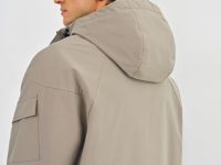 Утеплённая парка с капюшоном, Бежевый