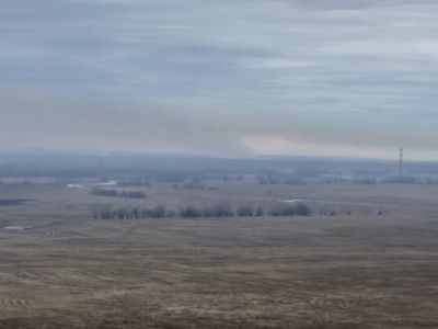Якутск заволокло дымом от пожара на острове