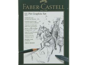 Набор чернографитных материалов Faber-castell "Pitt Graphite" 11 предметов в металл коробке