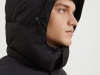 Пуховое полупальто из водонепроницаемой ткани