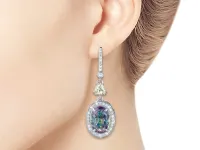 Серьги из серебра с и празиолитами э0681сг05250355_white