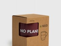 Кружка с надписью в картонной упаковке, Красный