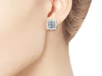 Пусеты из белого золота с танзанитами э4760пс07250361_white