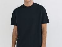 Футболка из мерсеризованного хлопка с принтом, Черный