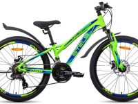 Подростковый велосипед Stels Navigator 465 MD 24 V010, год 2025, цвет Зеленый-Синий, ростовка 11