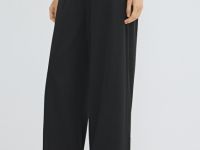 Широкие брюки с эластичным поясом, Черный