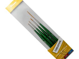 Набор кистей Синтетика для миниатюр Pinax "Creative Line" 4 шт, ассорти