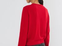 Укороченный кардиган на пуговицах, Красный