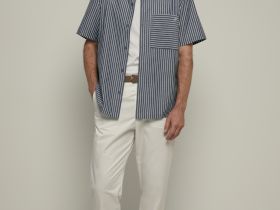 Рубашка с коротким рукавом свободного силуэта