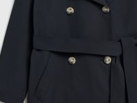 Утеплённый плащ для девочек, Черный