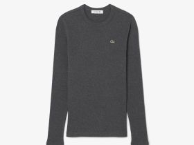 Женская футболка Lacoste приталенного кроя с длинными рукавами