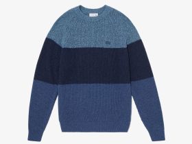 Мужской шерстяной свитер Lacoste в полоску