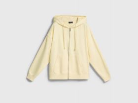 Толстовка на молнии с вышивкой, Желтый