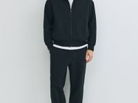 Куртка с воротником-стойкой, Черный