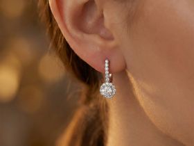 Серьги из белого золота с бриллиантами э4701сг06165200