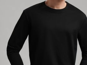 Лонгслив прямого кроя из мерсеризованного хлопка