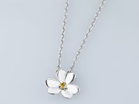 Колье из серебра с бриллиантом э0601кл03185400