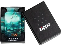 Зажигалка ZIPPO Graveyard с покрытием 540 Matte, латунь/сталь, разноцветная