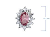 Классическая подвеска из белого золота э0912пд05220102_pink