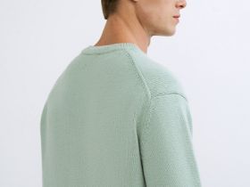 Вязаный джемпер из хлопка, Зеленый