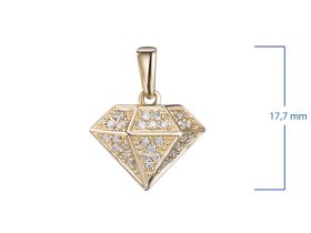 Подвеска из желтого золота с бриллиантами э0301пд04210027
