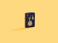 Зажигалка ZIPPO Lost in Space Design с покрытием Navy Matte, латунь/сталь, синяя, 38x13x57 мм