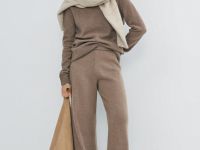 Джемпер из шерсти, Коричневый