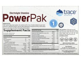 Trace Minerals ®, электролит для повышения выносливости, PowerPak, со вкусом клюквы, 30 пакетиков по 5,3 г (0,19 унции)