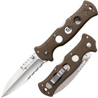 Нож складной Cold Steel Gunsite Counter Point I, сталь AUS-10A, рукоять Griv Ex™, коричневый